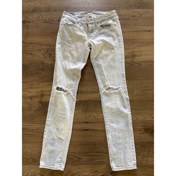 American Eagle Outfitters Denim - American Eagle Outfitters Skinny Stretch Distressed Light Wash Jeans Women's 4
